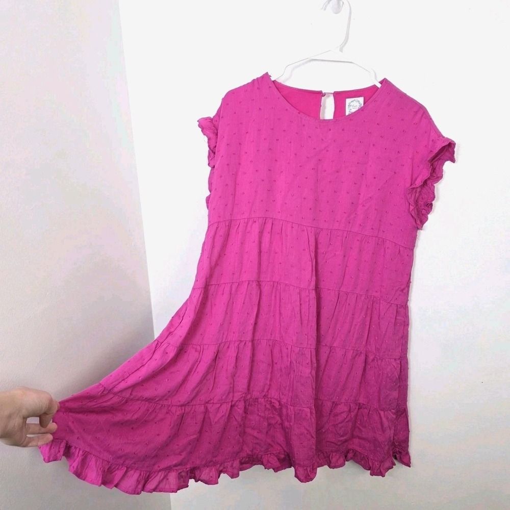 Blue Rain‎ Tiered Ruffle Flowy Girly Cute Flirty Summer Mini Dress Size M